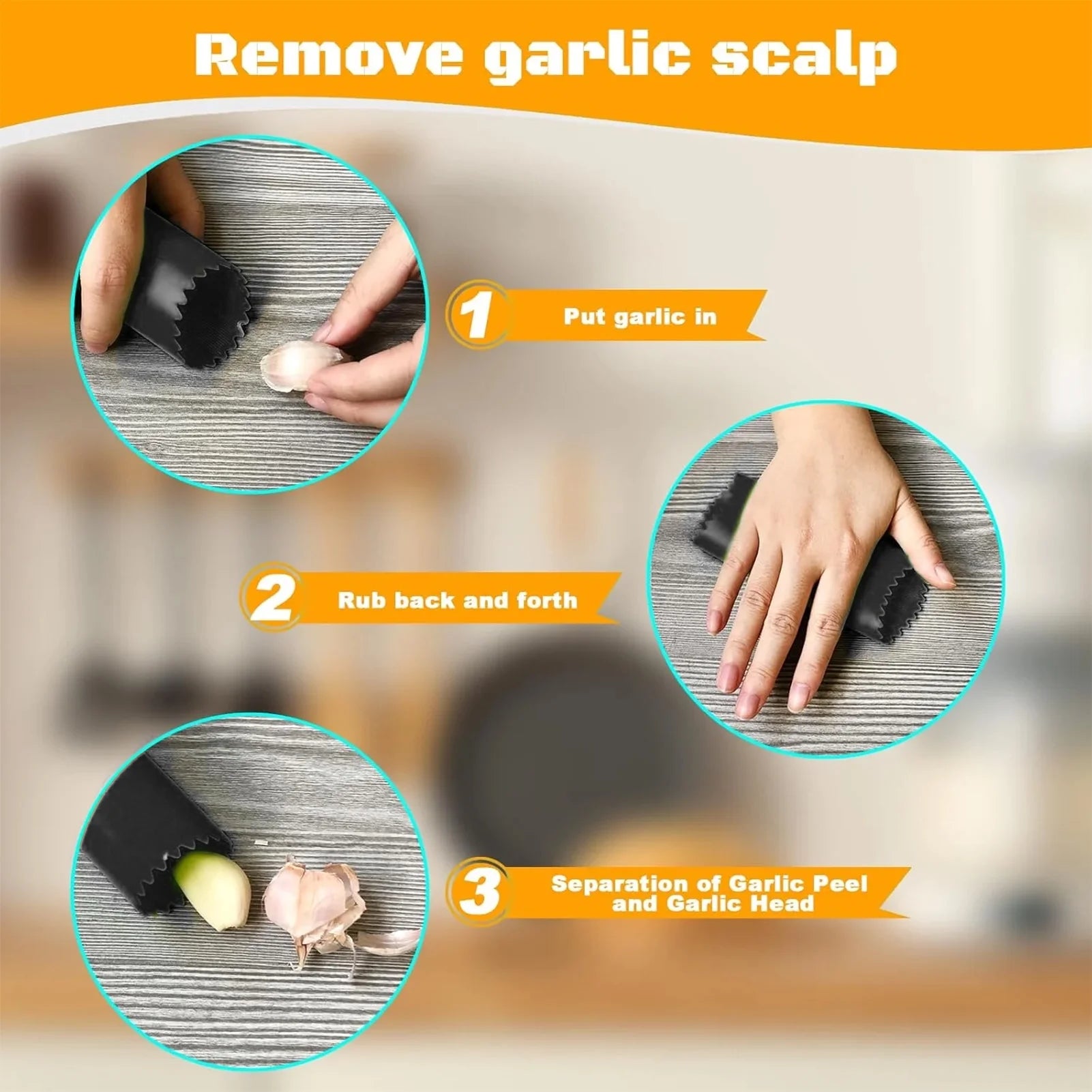 Stainless Steel Heavy Duty Garlic Press Garlic Mincer ,Garlic Crusher Garlic Chopper with Peeler, And Scraper for Smashing Garlic W Built-in Bottle Opener