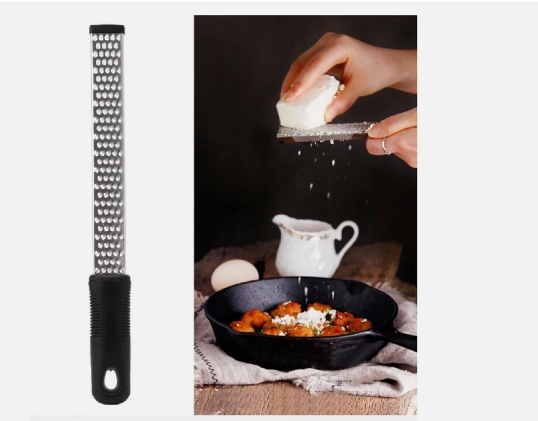 Stainless Steel Cheese & Citrus Zester – Lemon Grater Food Tool