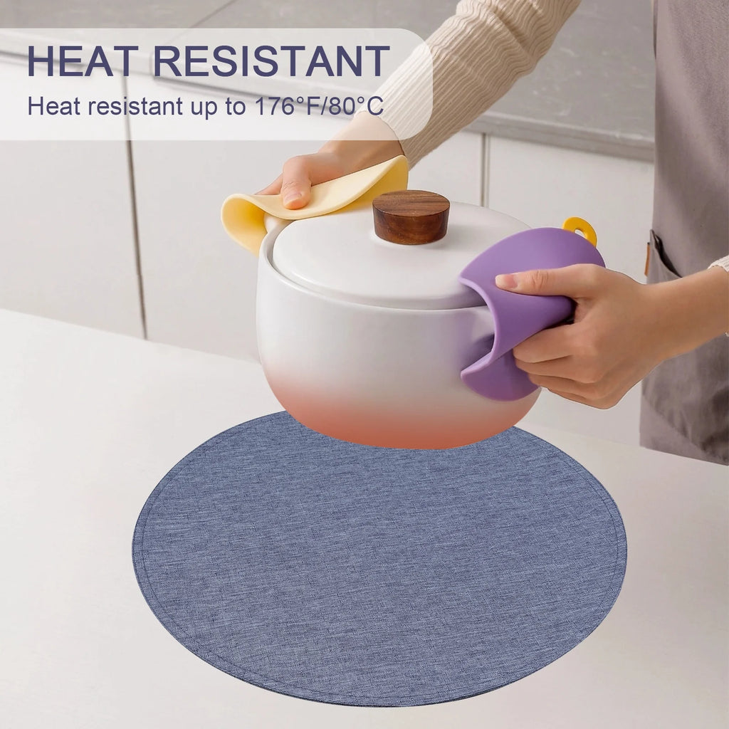 Linen Placemats Set of 4, 15 inch