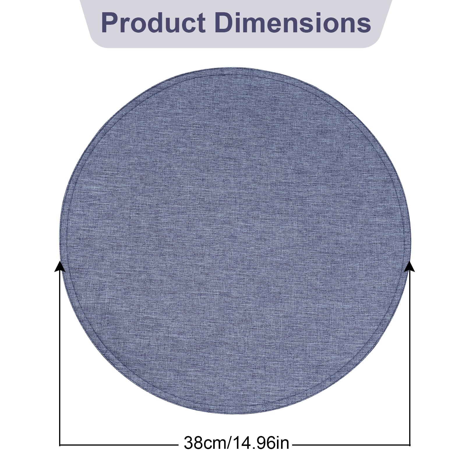 Linen Placemats Set of 4, 15 inch