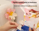 2-Pack Flower Magnetic Fridge Clips – 2-in-1 Double Layer Chip Bag Sealer for Kitchen