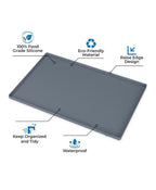 New Under Kitchen Sink Waterproof Silicone Mat Grey ( 34”x22”x1” )