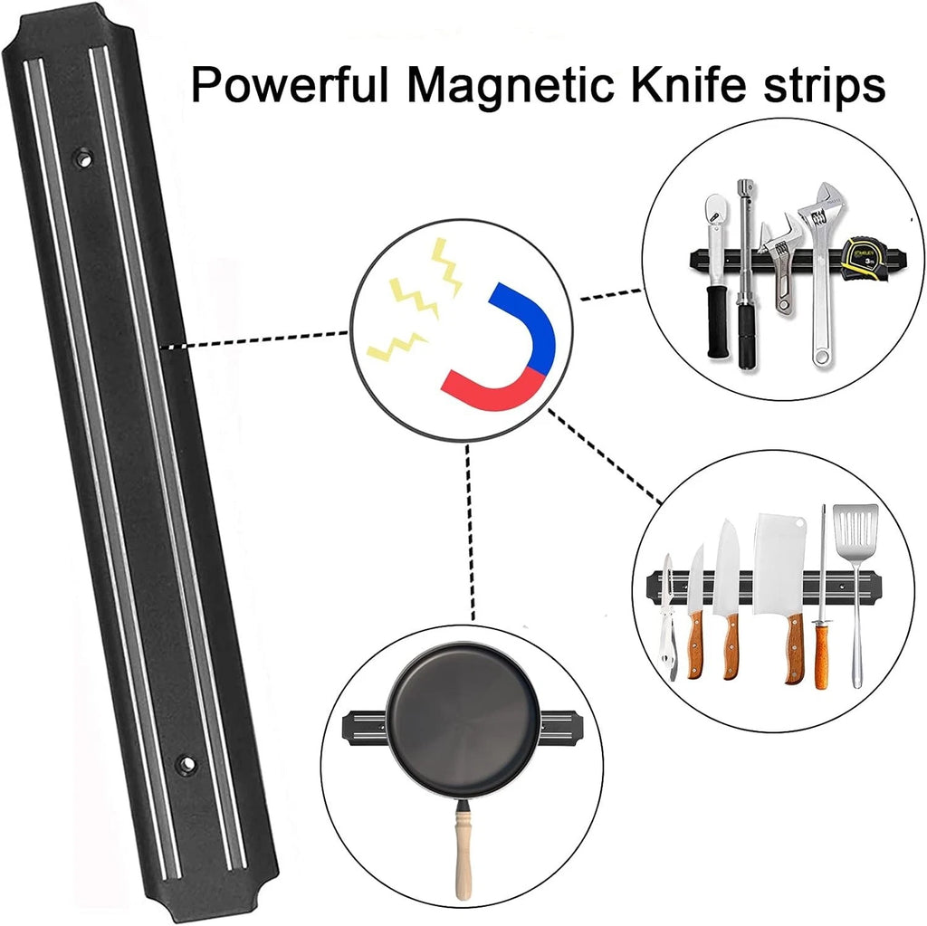 Kitchen Magnetic Knife Strip, Scissor Tool Holder 21.6 Inch
