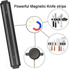 Kitchen Magnetic Knife Strip, Scissor Tool Holder 21.6 Inch
