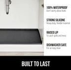New Under Kitchen Sink Waterproof Silicone Mat Grey ( 34”x22”x1” )